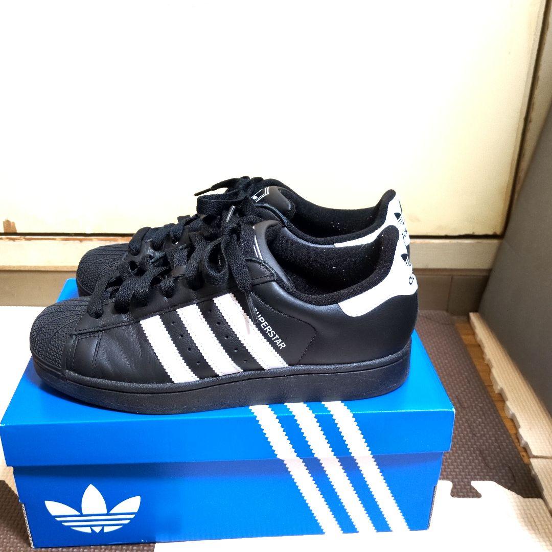 adidas SUPERSTAR ブラック/ホワイト【26cm】