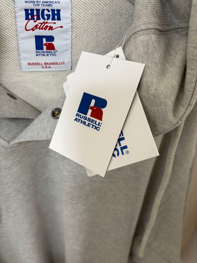 新品　Russell×Berberjin スウェットパーカー　グレー　Lサイズ