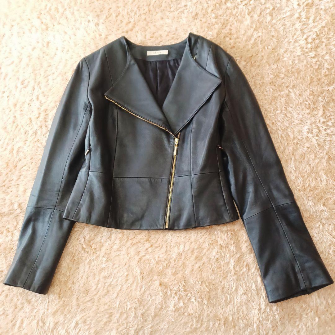 エポカ 本革 レザー ジャケット　ライダースジャケット　羊革　40