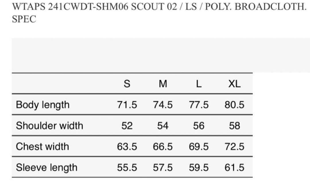 トップス WTAPS SCOUT 02 / LS / POLY. BROADCLOTH