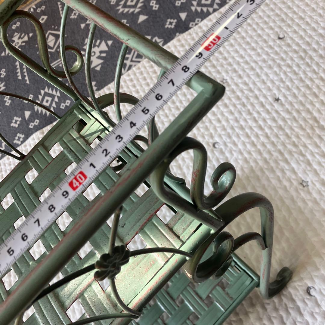 アンティーク風　フラワースタンド　花台　2段　バスケット　プランター　サイド　小