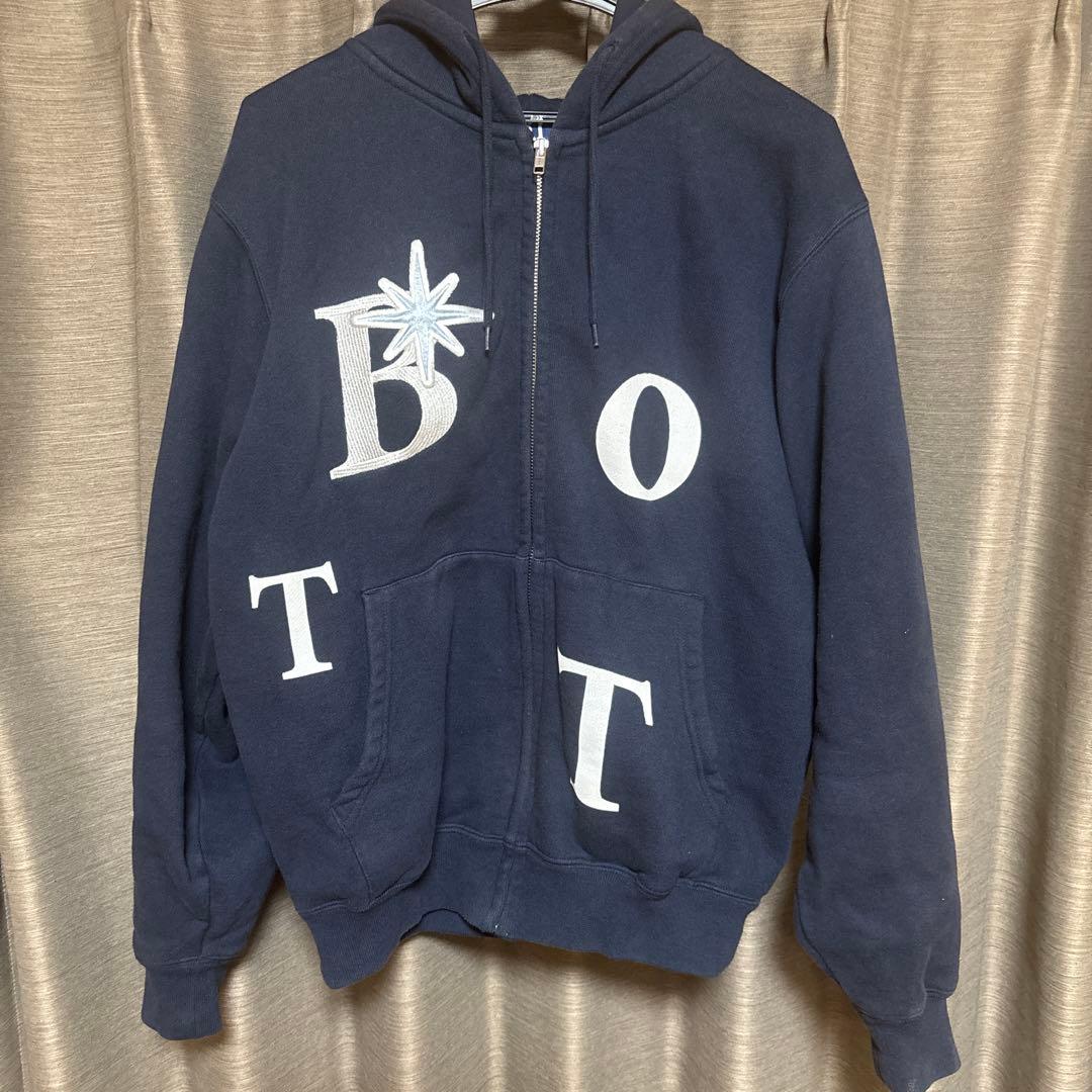 BoTT ネイビー ジップアップパーカー M