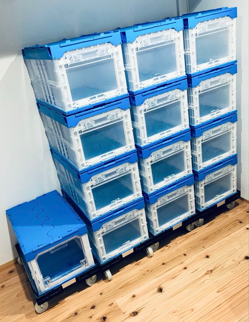 三甲　サンクレットとサンキャリー　折り畳みコンテナ13個と台車4台セット売り