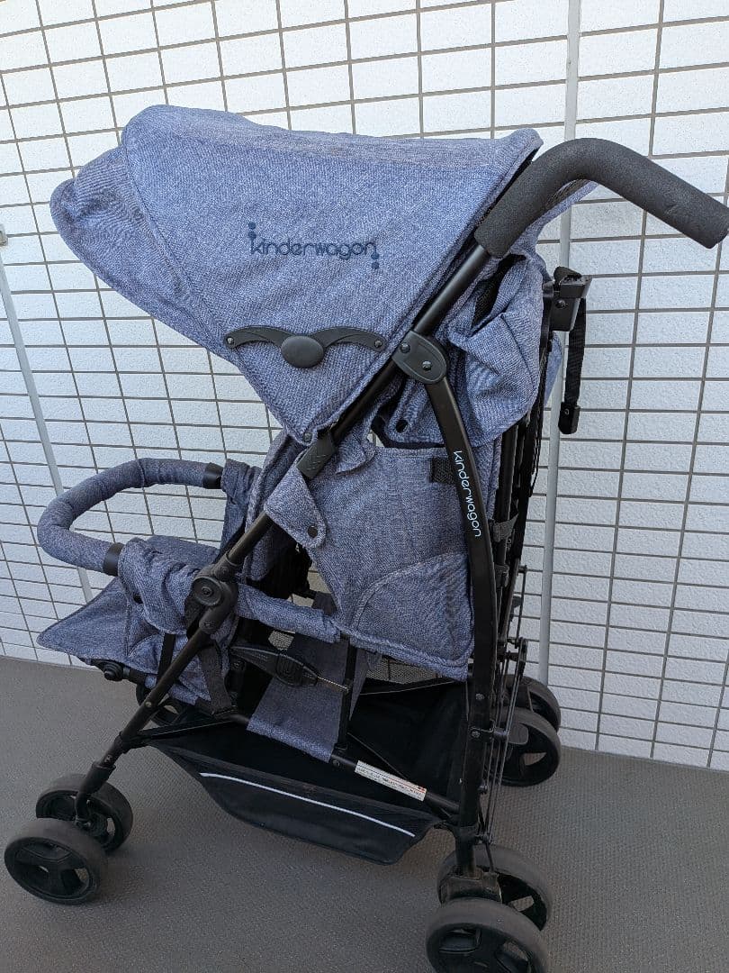 kinderwagon 折りたたみ式 ベビーカー 　ネイビー