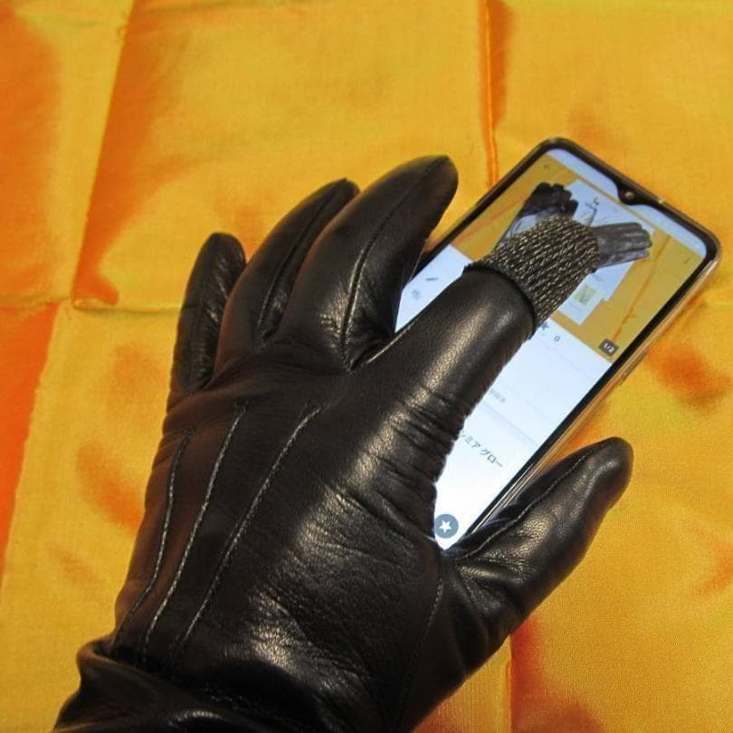 値下げ 今季 メローラ ナッパルビー色 カシミア黒 グローブ革手袋 MEROLA