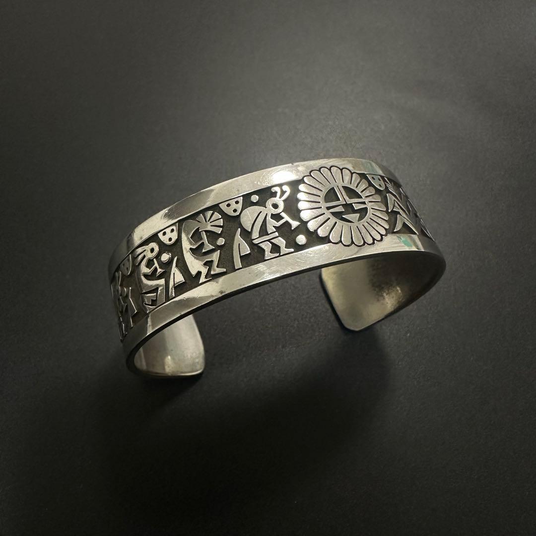 HOPI族　Gary & Elsie Yoyokie サンフェイス　バングル