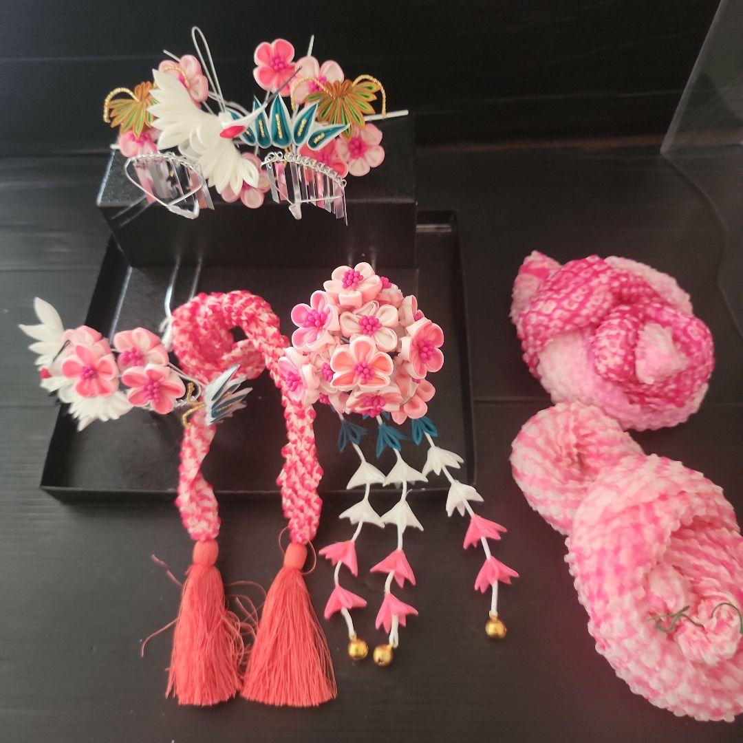 七五三　髪飾り　勝山かんざし　日本髪　つまみ細工