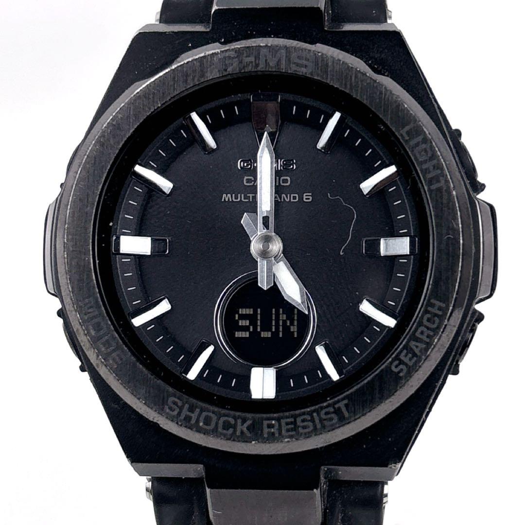 【美品】BABY-G G-MS MSG-W200G ソーラー電波腕時計　ブラック