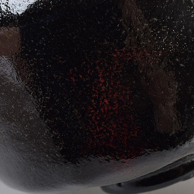 茶道具　楽吉佐衛門　黒楽茶碗　共布共箱　V　R8717