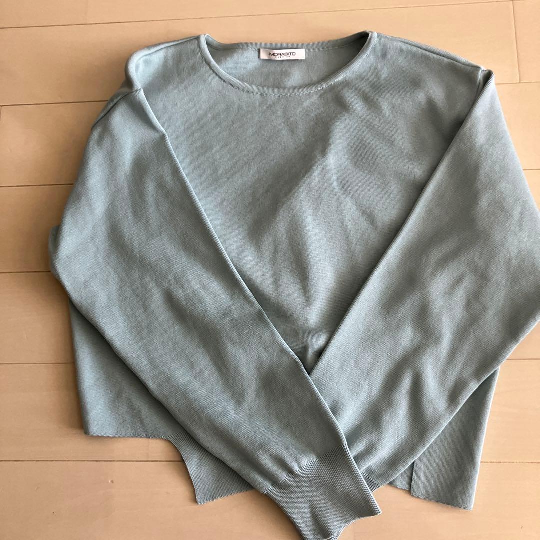 【新品】　MORABITO PRIMIER 水色 長袖ニット
