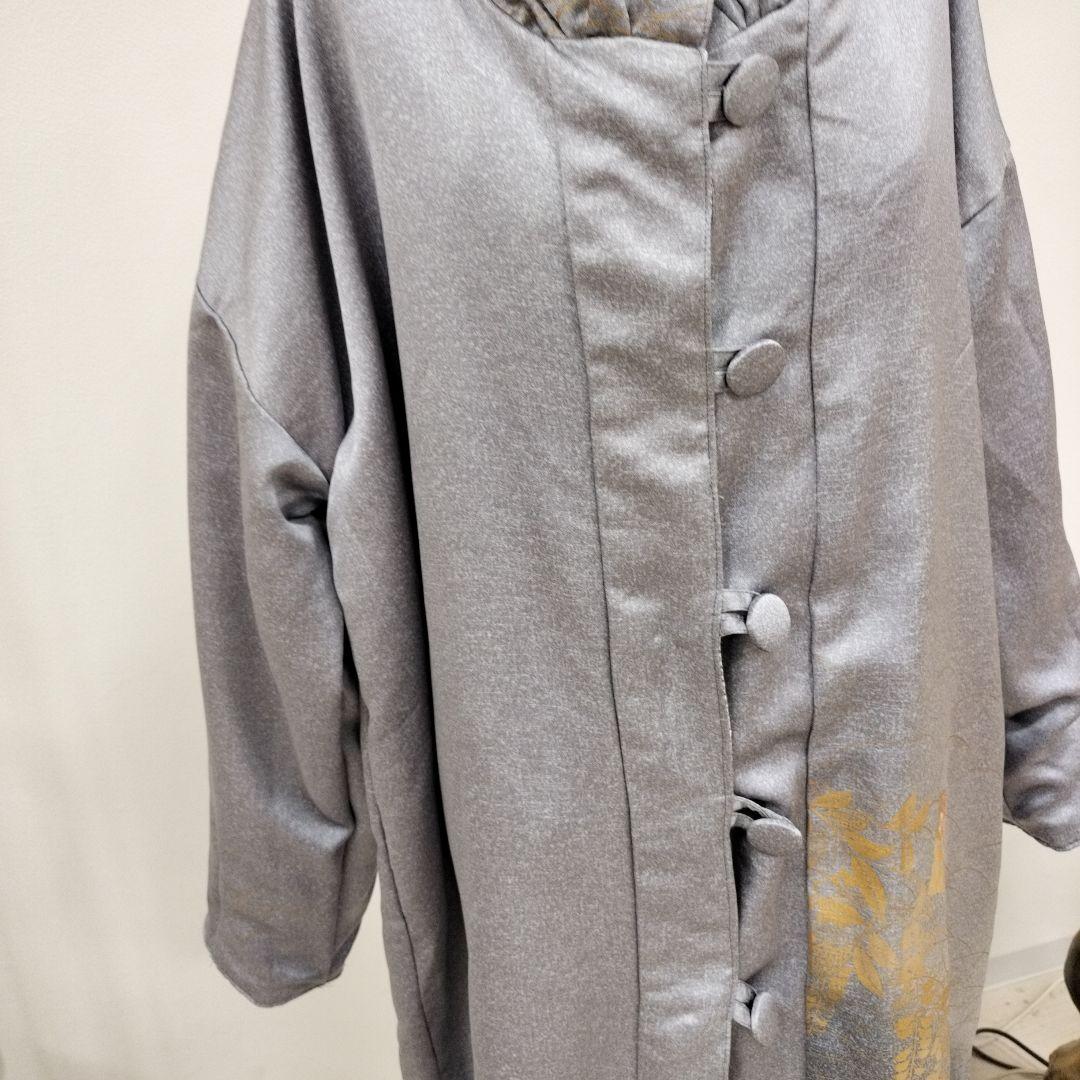 着物リメイク　リバーシブル　 ロングコート