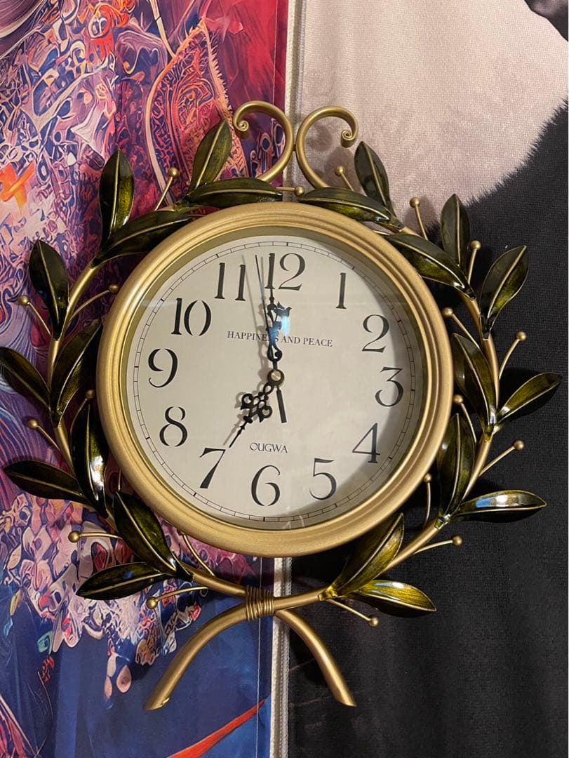 オリーブの葉♡大型掛け時計♡海外輸入完売品