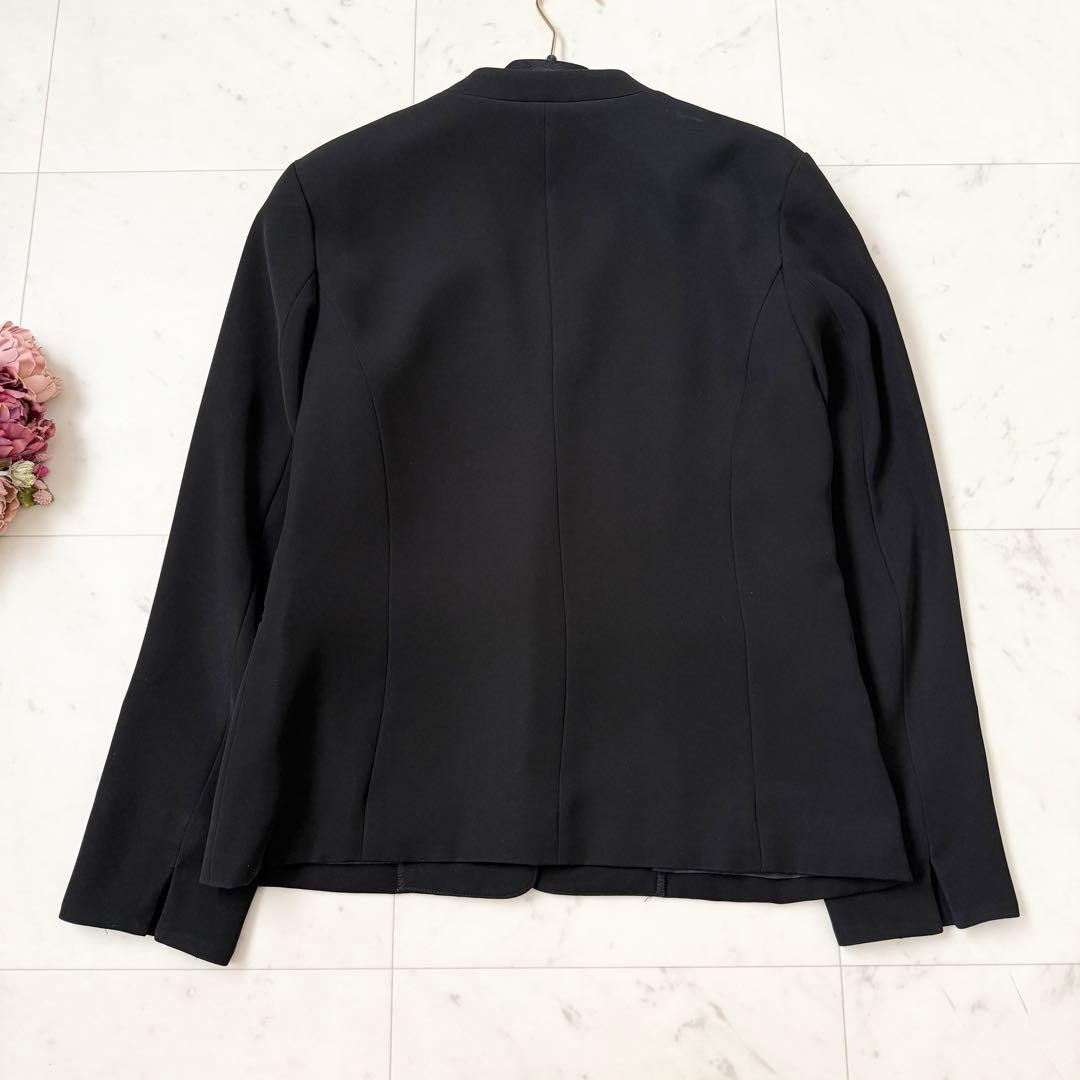 人気❤️ユナイテッドアローズ　パンツスーツ　ノーカラージャケット　ブラック　L