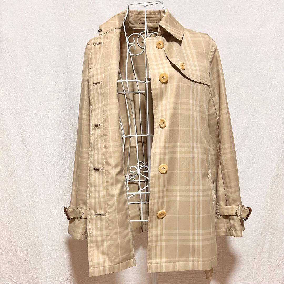 美品 バーバリー ブルーレーベル トレンチコート ジャケット チェック柄 コート