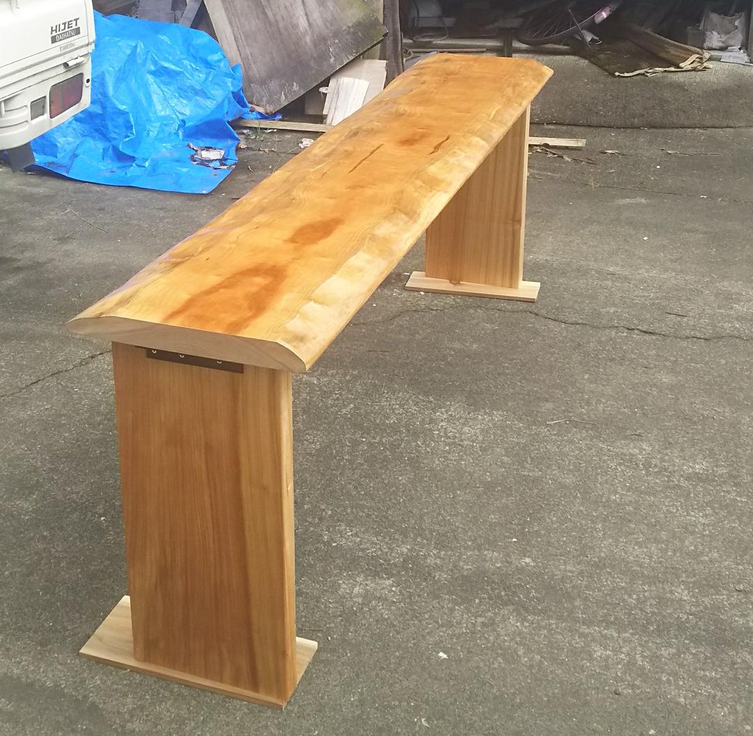 カウンターテーブル テーブル 一枚板 タブ 栴檀