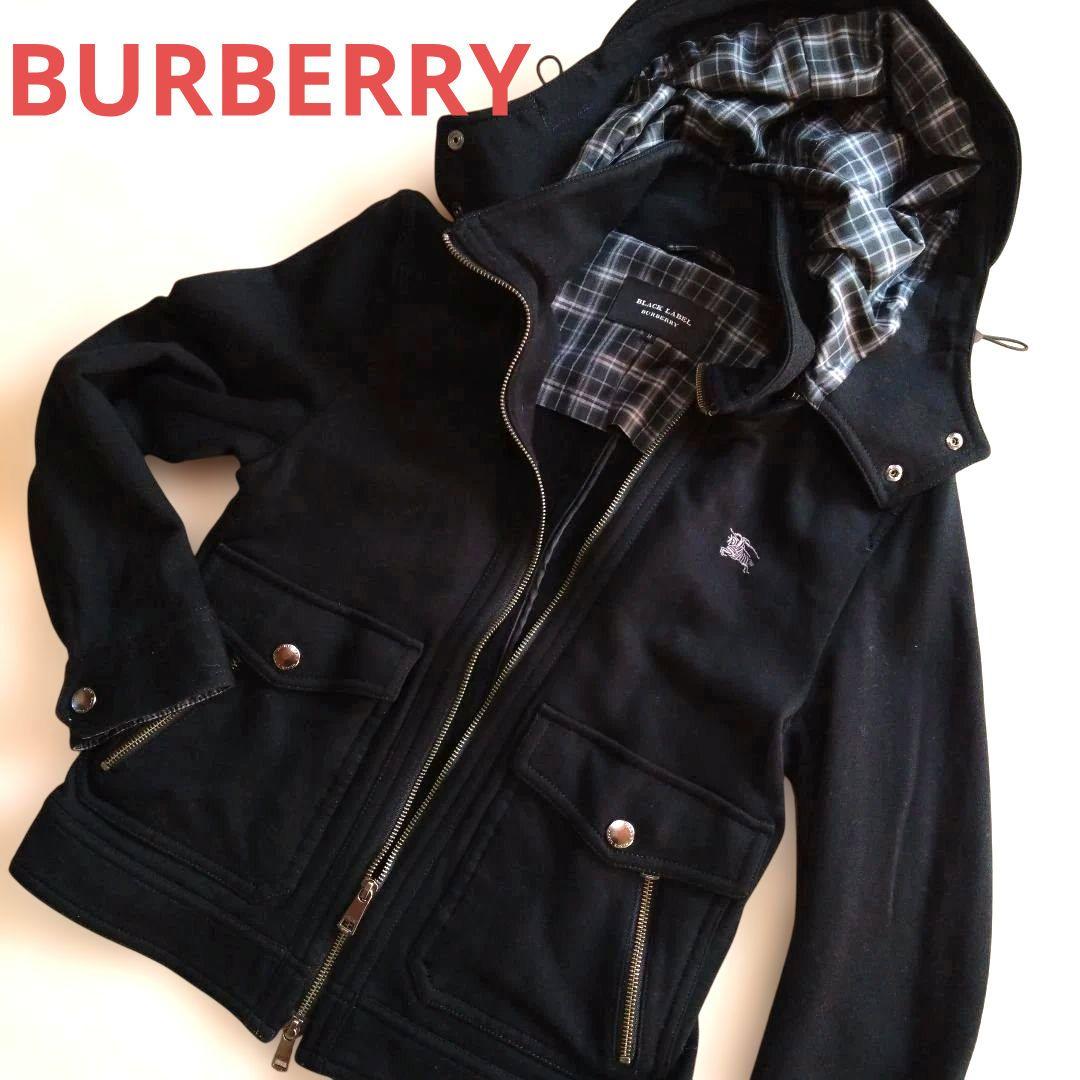BURBERRY BLACK LABEL ジャケット Mサイズ 黒 ブルゾン 綿