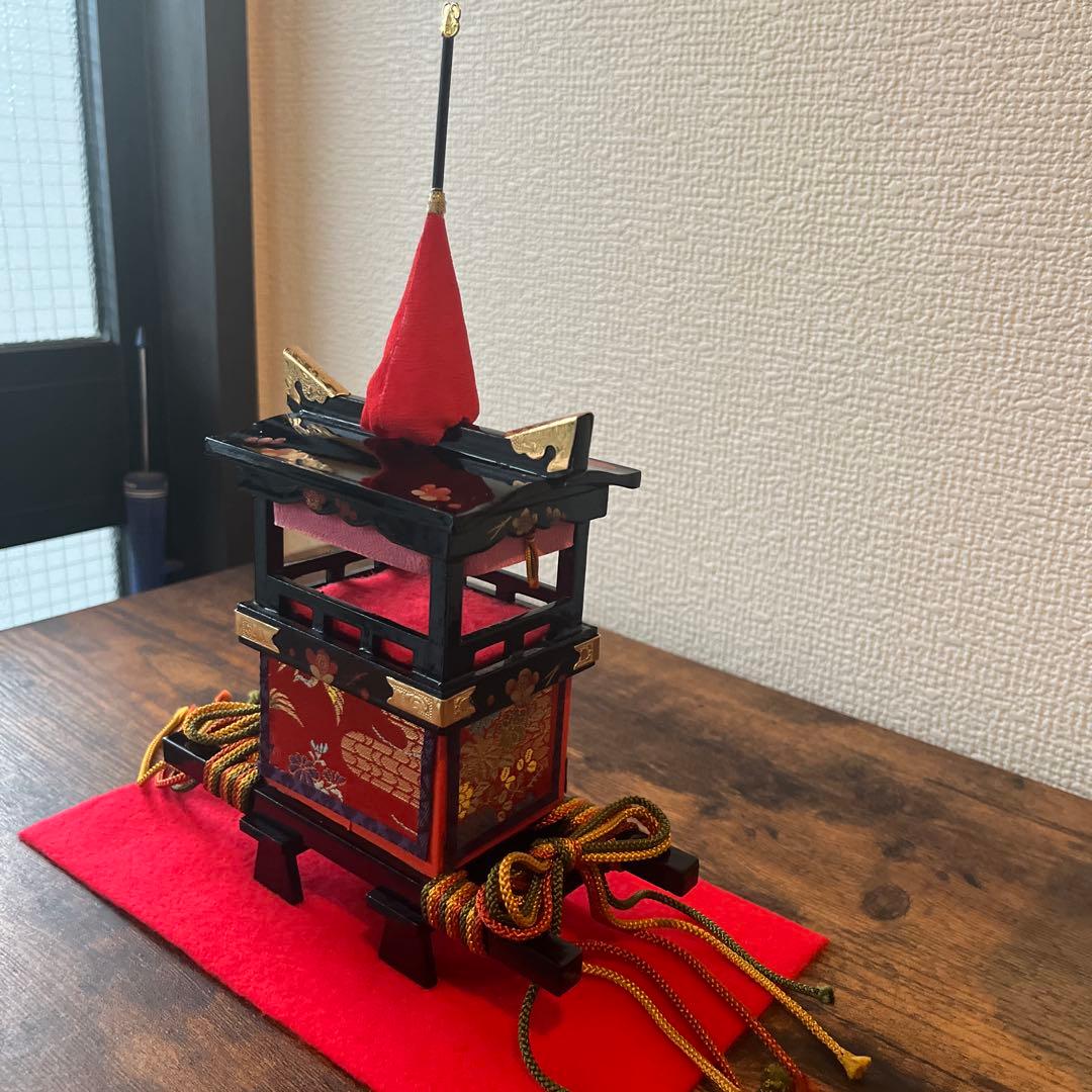 雛人形　お道具　御所車　御駕籠　伝統工芸品　通産大臣賞　秀叡作　本金梅　和　飾り