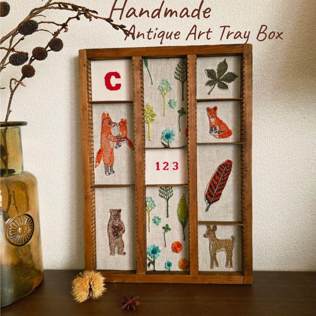❁ハンドメイドになります❁ Antique Art Tray Box